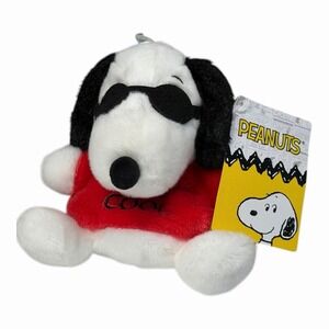Aurora Palm Pals Peanuts Snoopy Dog Joe Cool Plush 5" Red Shirt Sunglasses